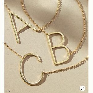 Anthropologie Monogram Pendant Necklace J
